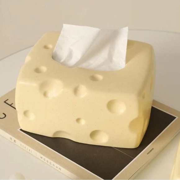 🧀Cheese shaped tissue box- porcelain - Picture 3 of 9